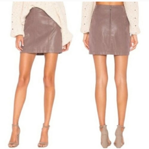 Free People Faux Leather Mini Skirt - Picture 7 of 7